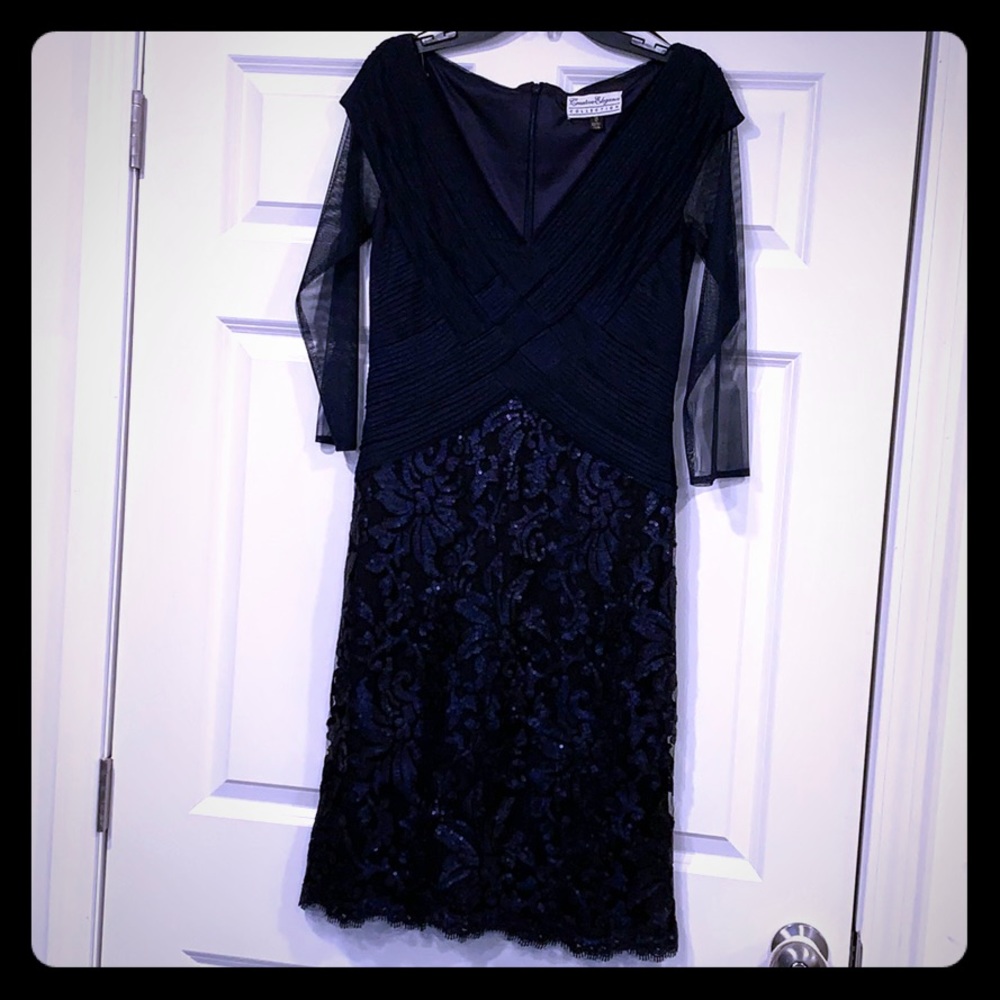Tadashi Shoji navy dress NWOT